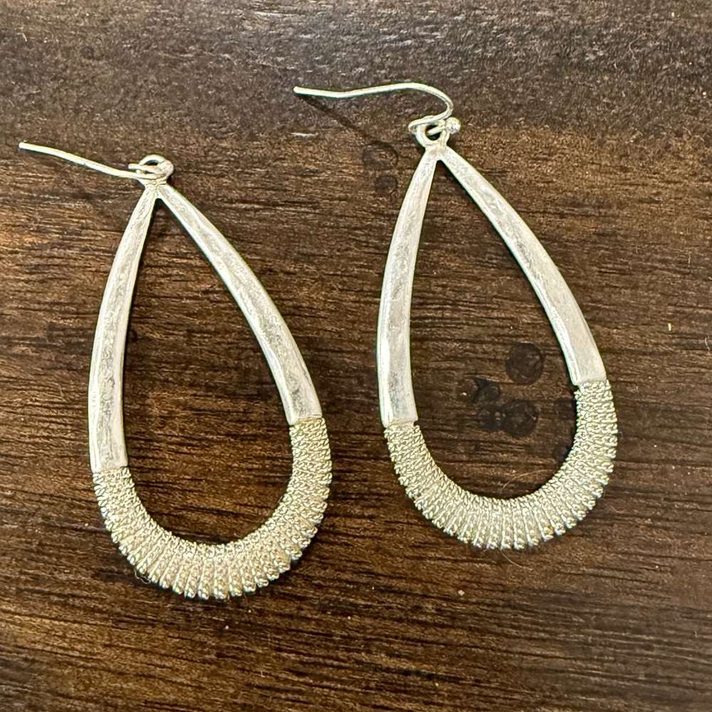 3 for $15 Silver Teardrop Earrings